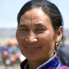 Nomadic woman, Gobi, Mongolia